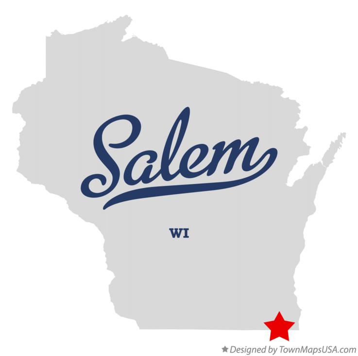Map of Salem Wisconsin WI