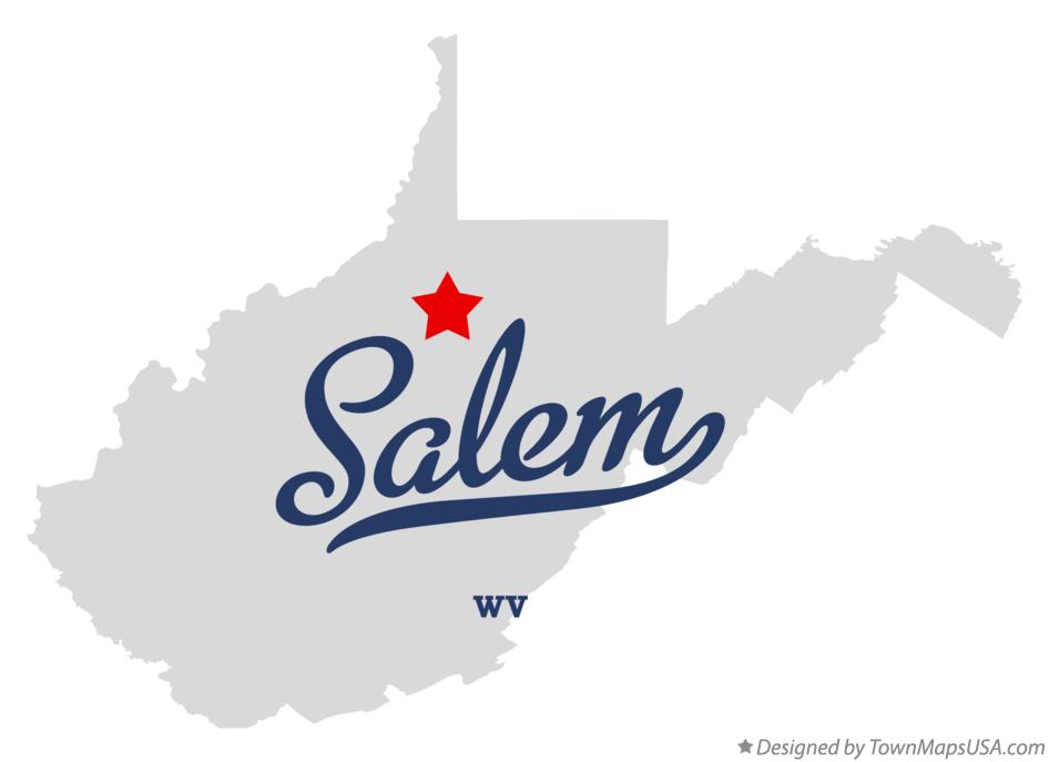 Map of Salem West Virginia WV