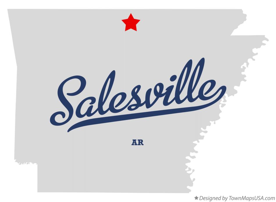 Map of Salesville Arkansas AR