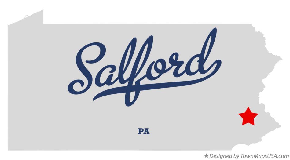 Map of Salford Pennsylvania PA