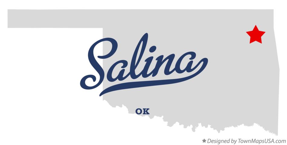 Map of Salina Oklahoma OK