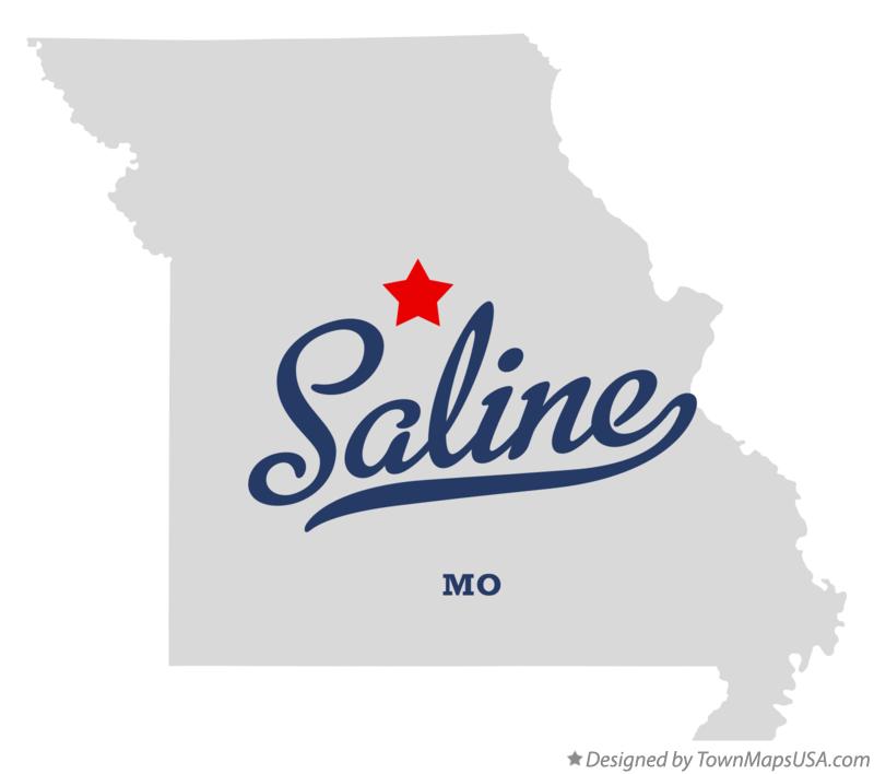 Map of Saline Missouri MO