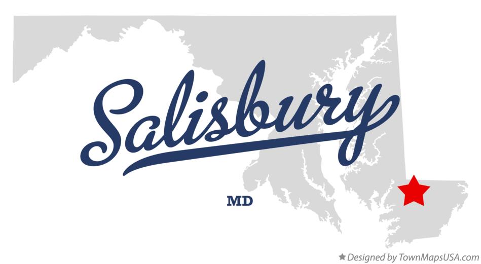Map of Salisbury Maryland MD