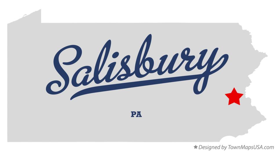 Map of Salisbury Pennsylvania PA