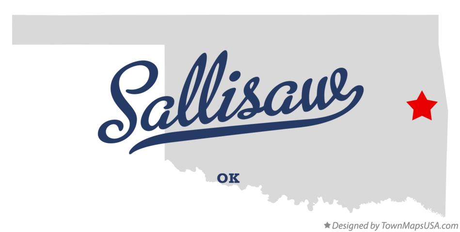 Map of Sallisaw Oklahoma OK