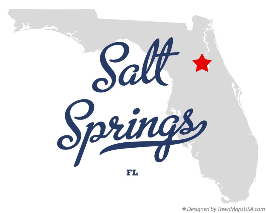 Map of Salt Springs Florida FL