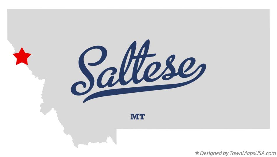 Map of Saltese Montana MT