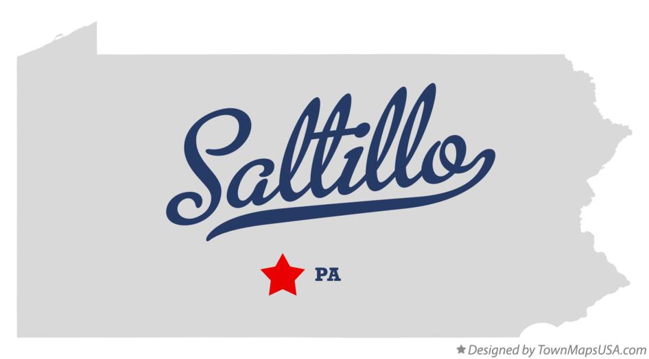 Map of Saltillo Pennsylvania PA