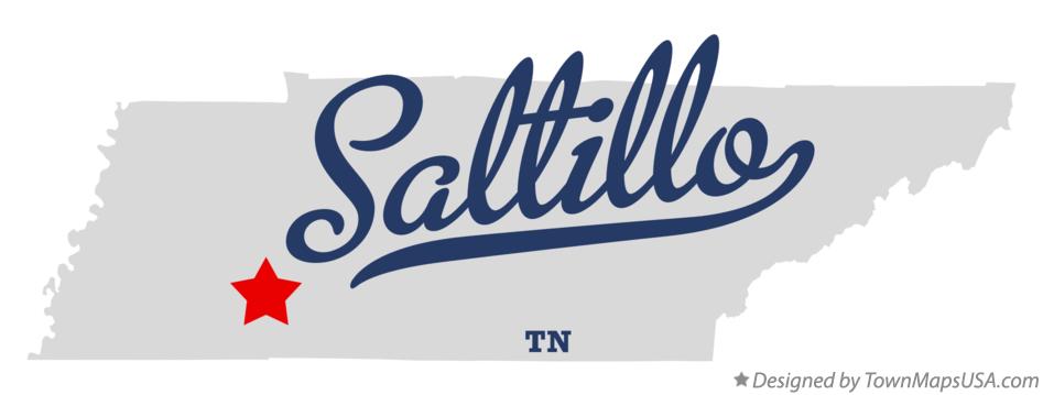 Map of Saltillo Tennessee TN