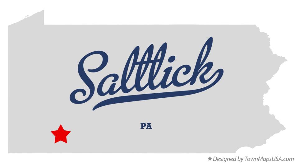 Map of Saltlick Pennsylvania PA