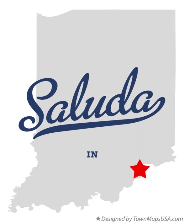 Map of Saluda Indiana IN