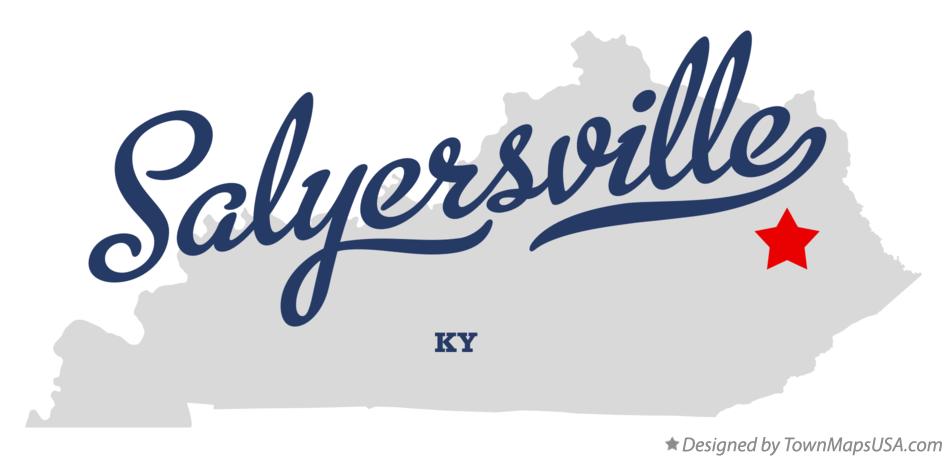 Map of Salyersville Kentucky KY