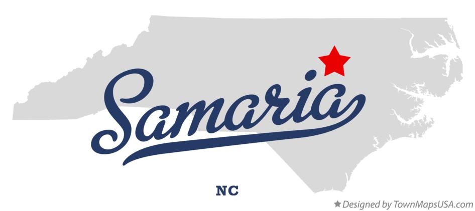 Map of Samaria North Carolina NC