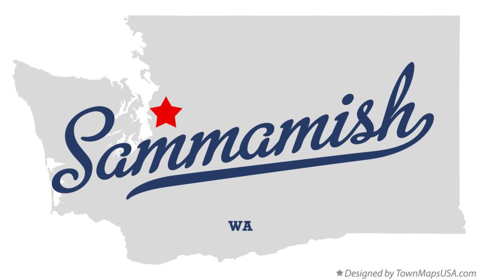 Map of Sammamish Washington WA