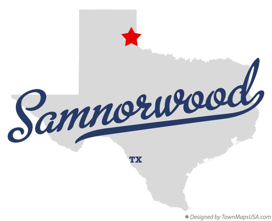 Map of Samnorwood Texas TX
