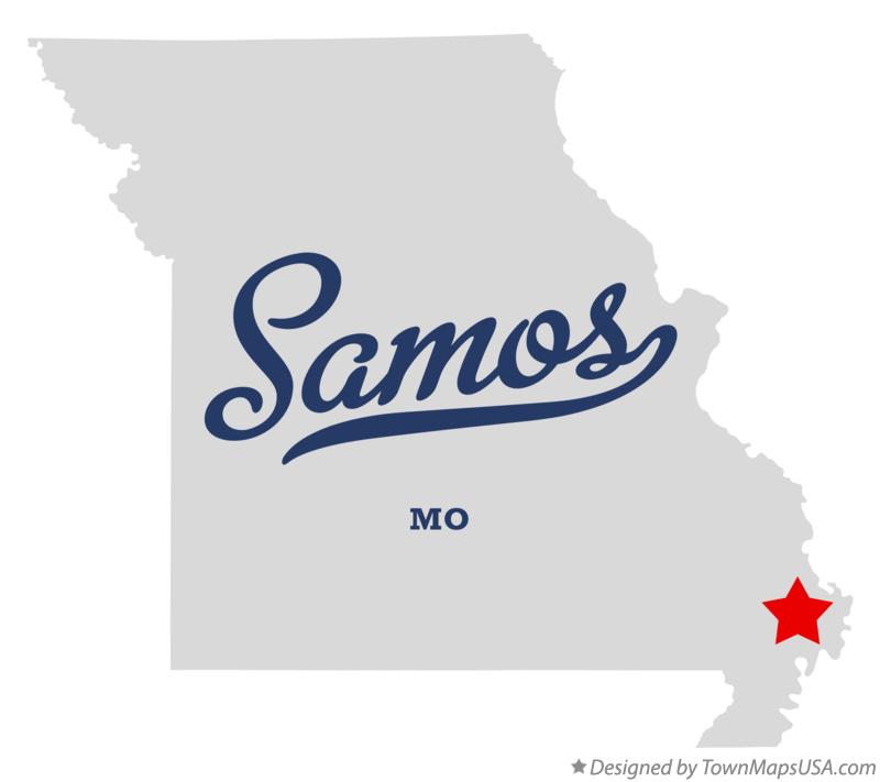 Map of Samos Missouri MO