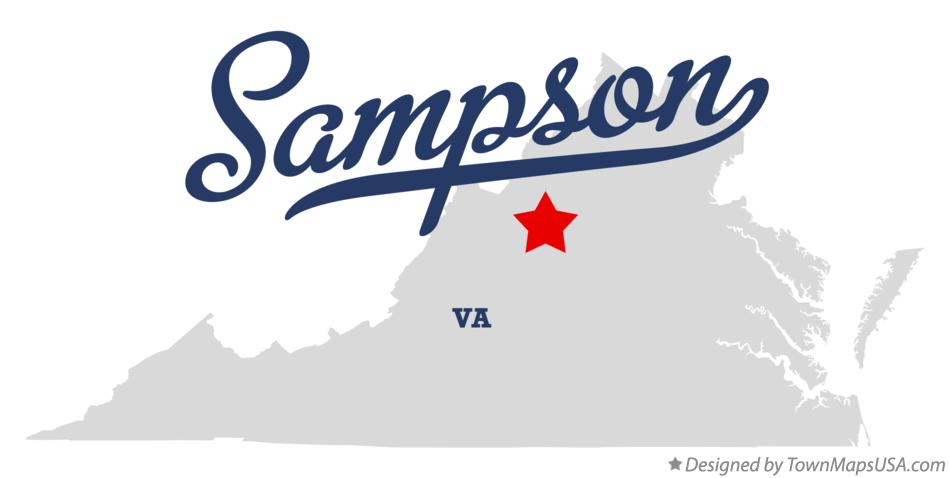 Map of Sampson Virginia VA