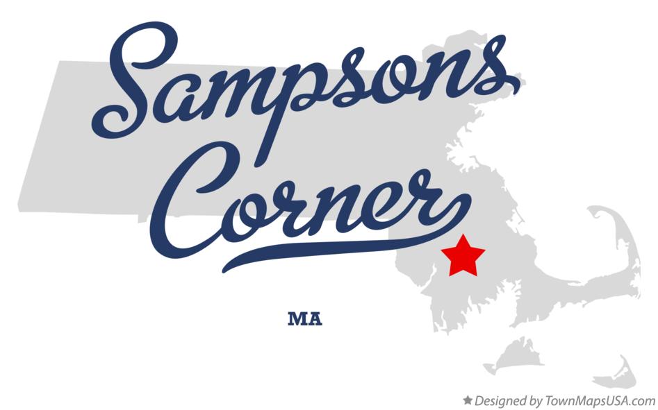Map of Sampsons Corner Massachusetts MA