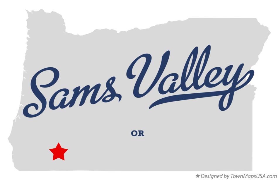 Map of Sams Valley Oregon OR