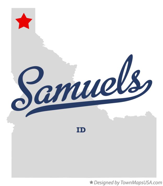 Map of Samuels Idaho ID