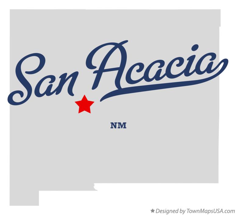 Map of San Acacia New Mexico NM
