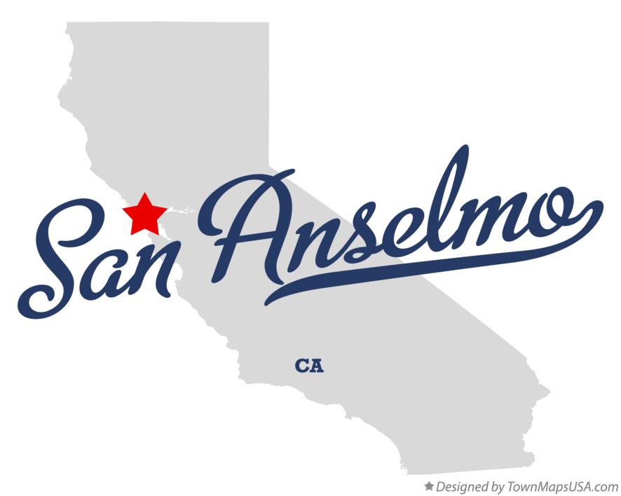 Map of San Anselmo California CA