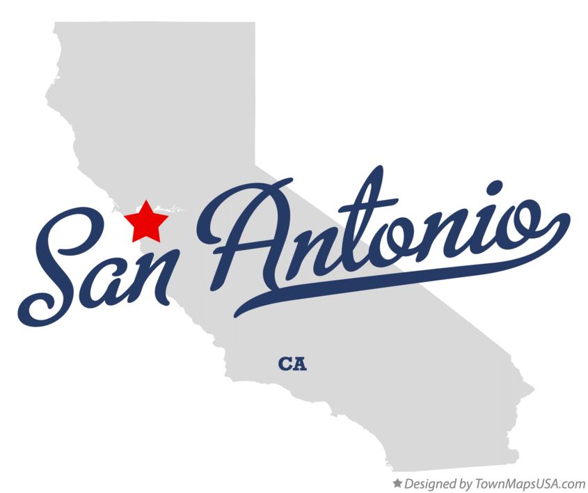 Map of San Antonio California CA