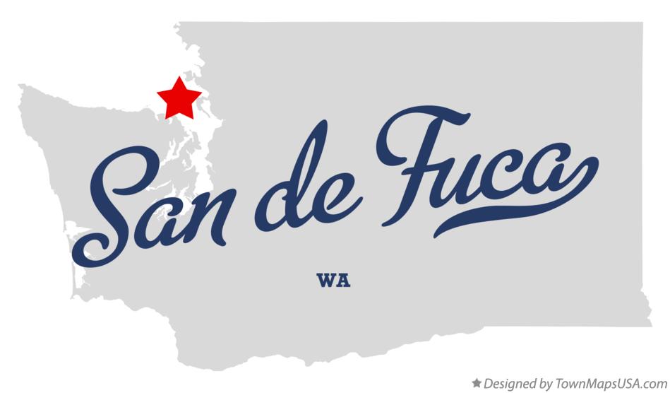 Map of San de Fuca Washington WA
