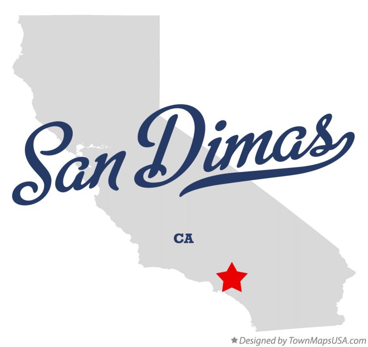 Map of San Dimas California CA