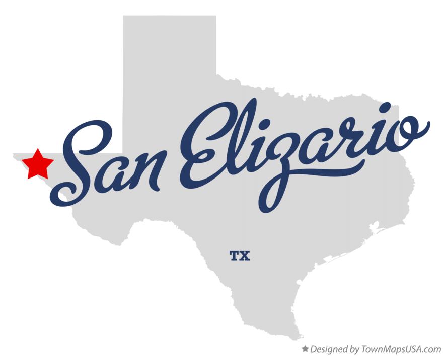 Map of San Elizario Texas TX