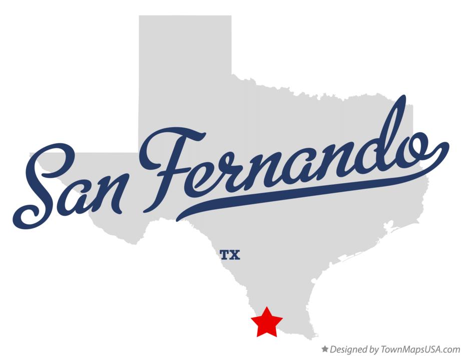 Map of San Fernando Texas TX