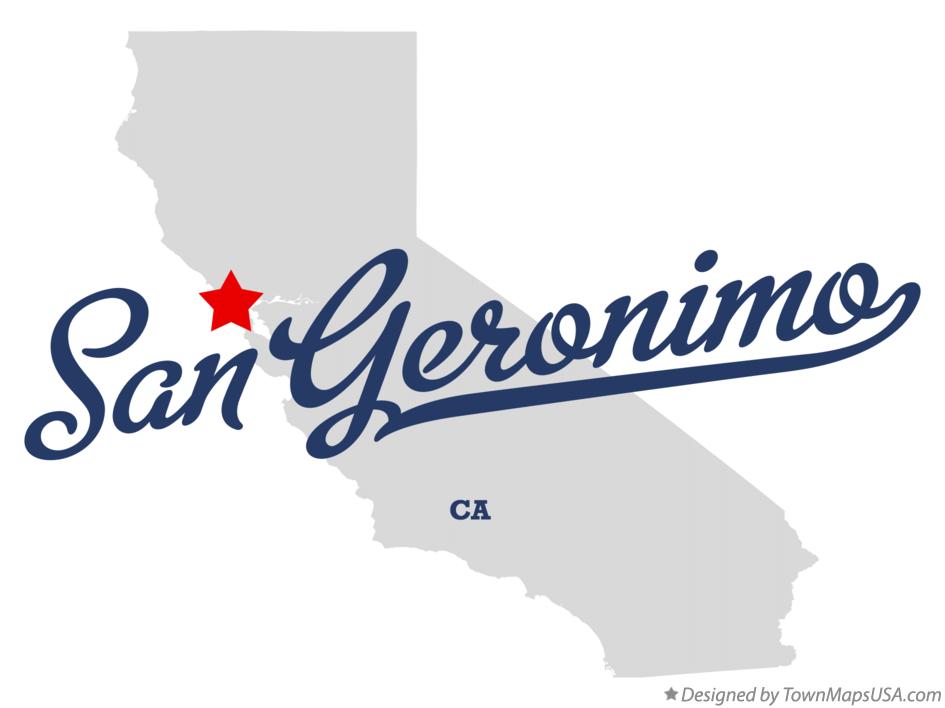 Map of San Geronimo California CA