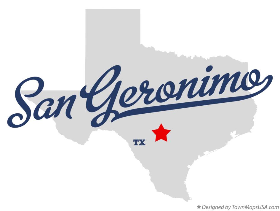 Map of San Geronimo Texas TX
