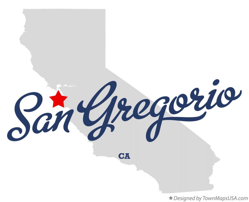 Map of San Gregorio California CA