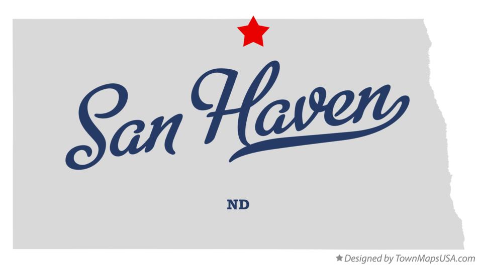 Map of San Haven North Dakota ND
