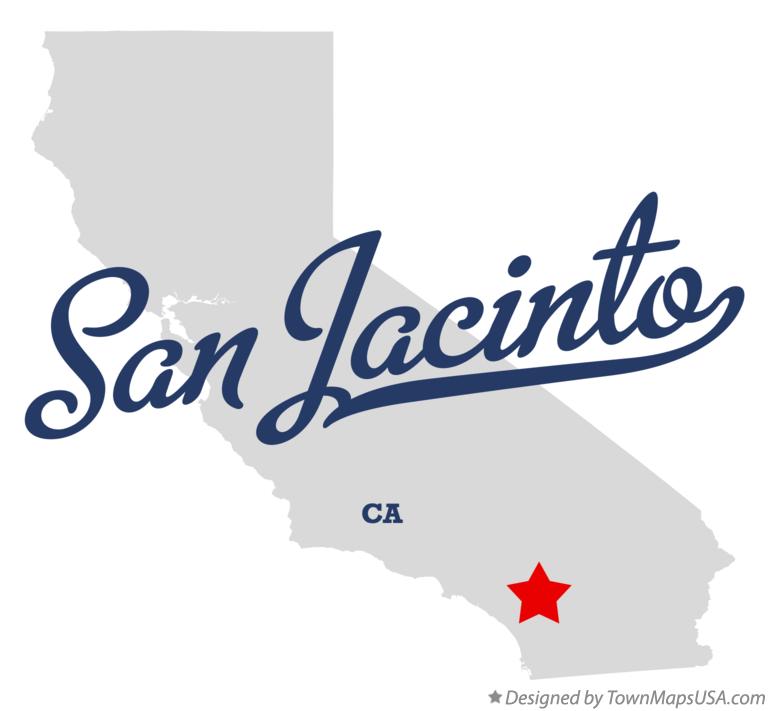 Map of San Jacinto California CA