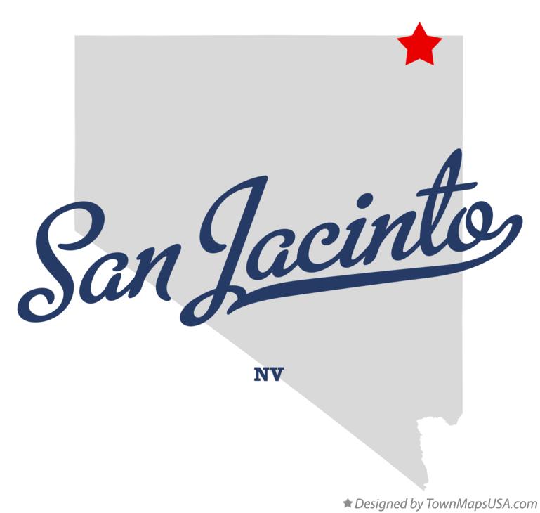 Map of San Jacinto Nevada NV