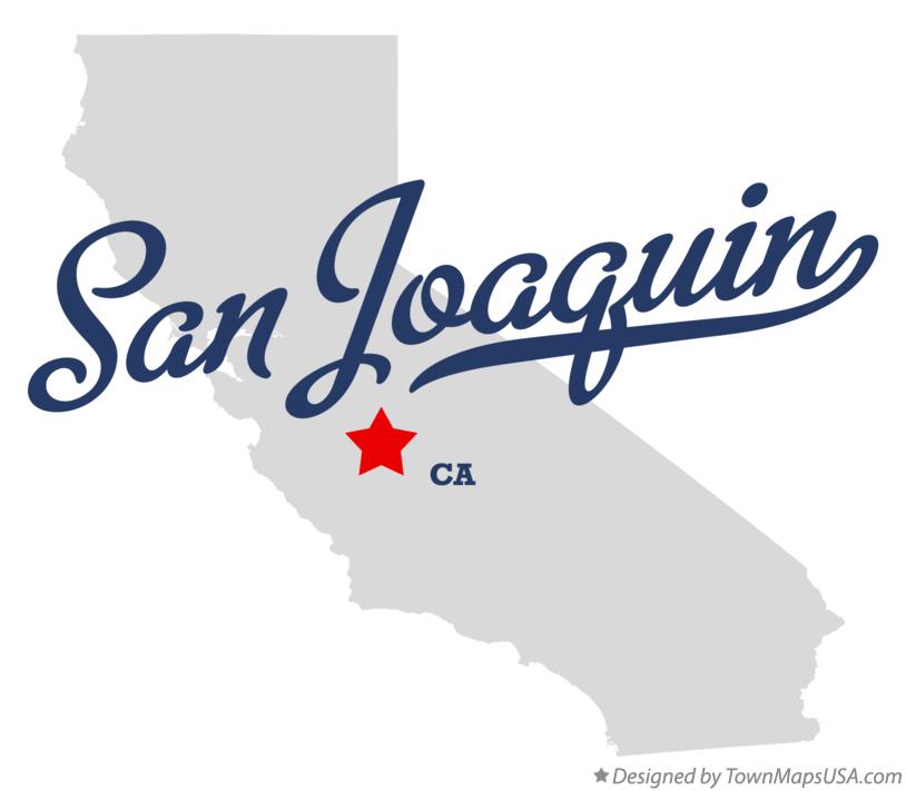 Map of San Joaquin California CA