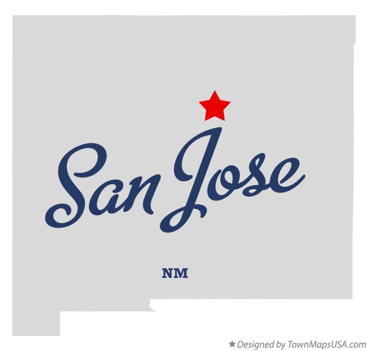 Map of San Jose New Mexico NM