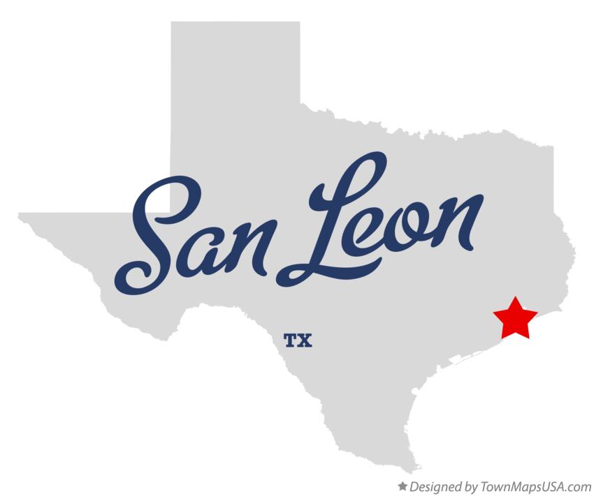 Map of San Leon Texas TX