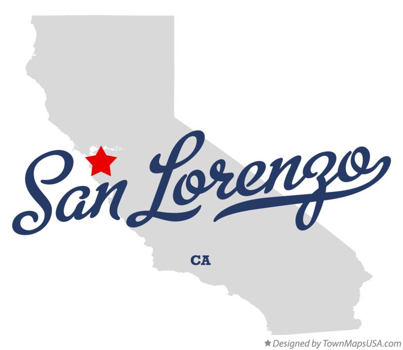 Map of San Lorenzo California CA