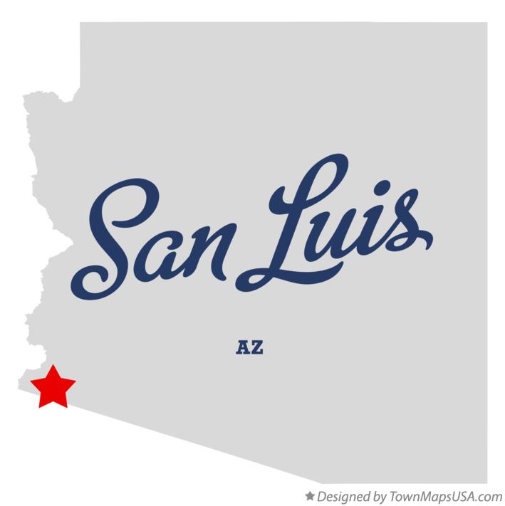 Map of San Luis Arizona AZ