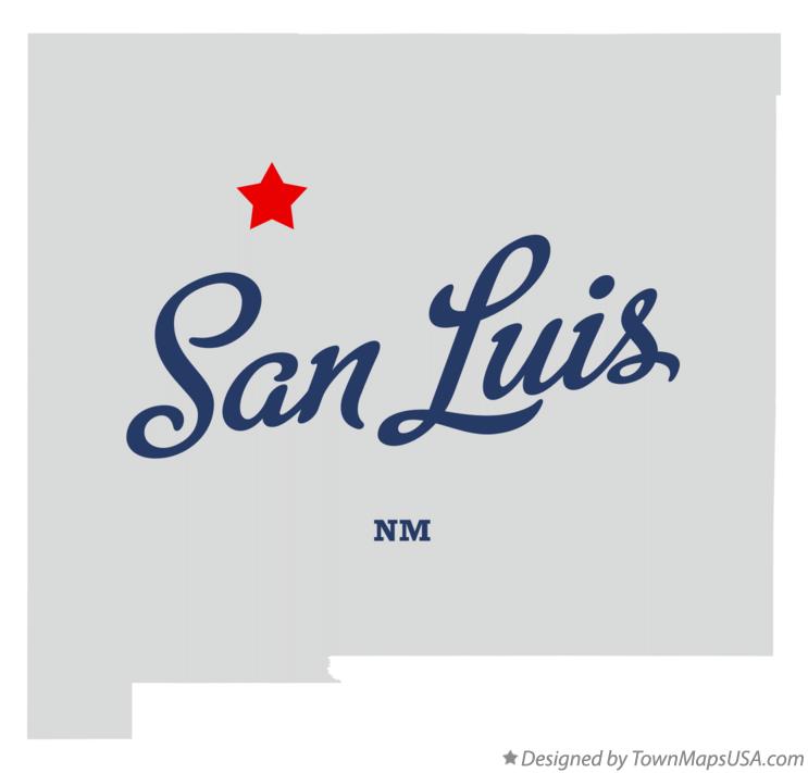 Map of San Luis New Mexico NM