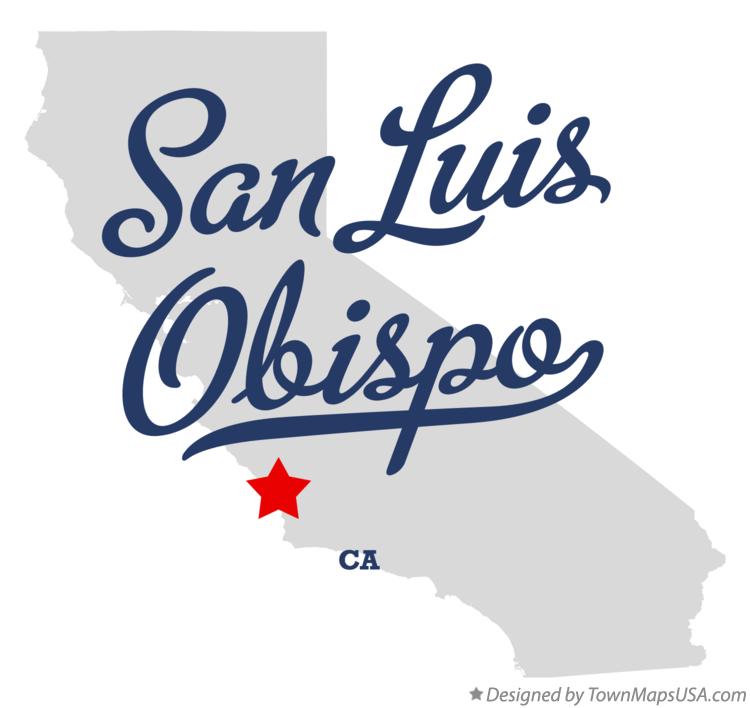 Map of San Luis Obispo California CA