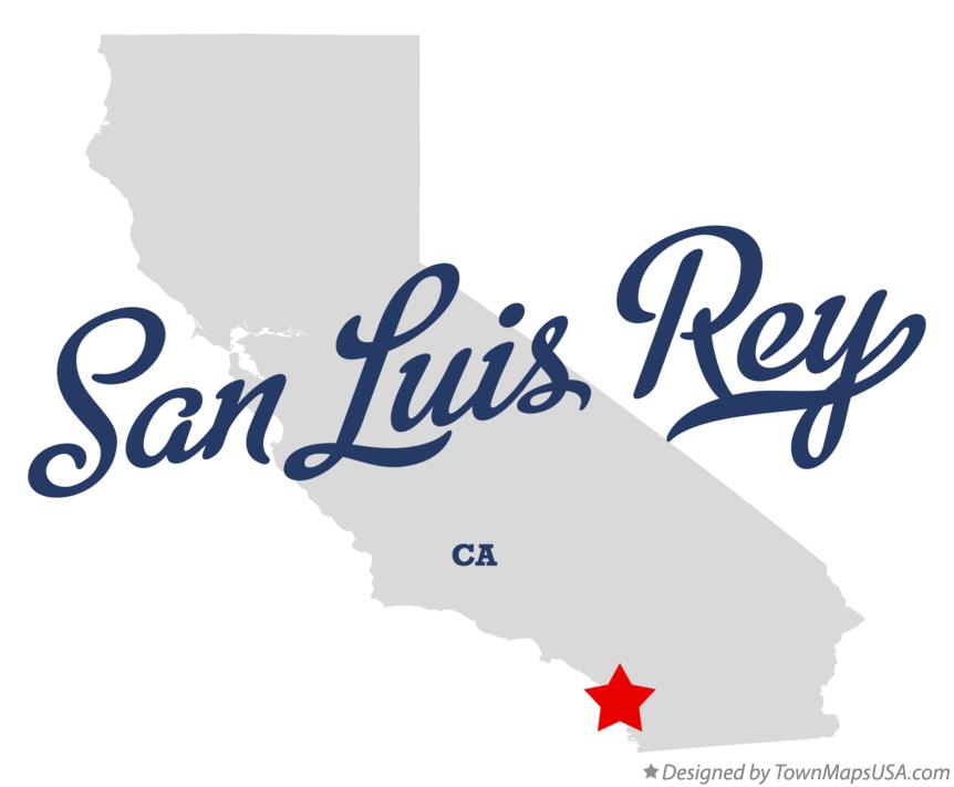 Map of San Luis Rey California CA