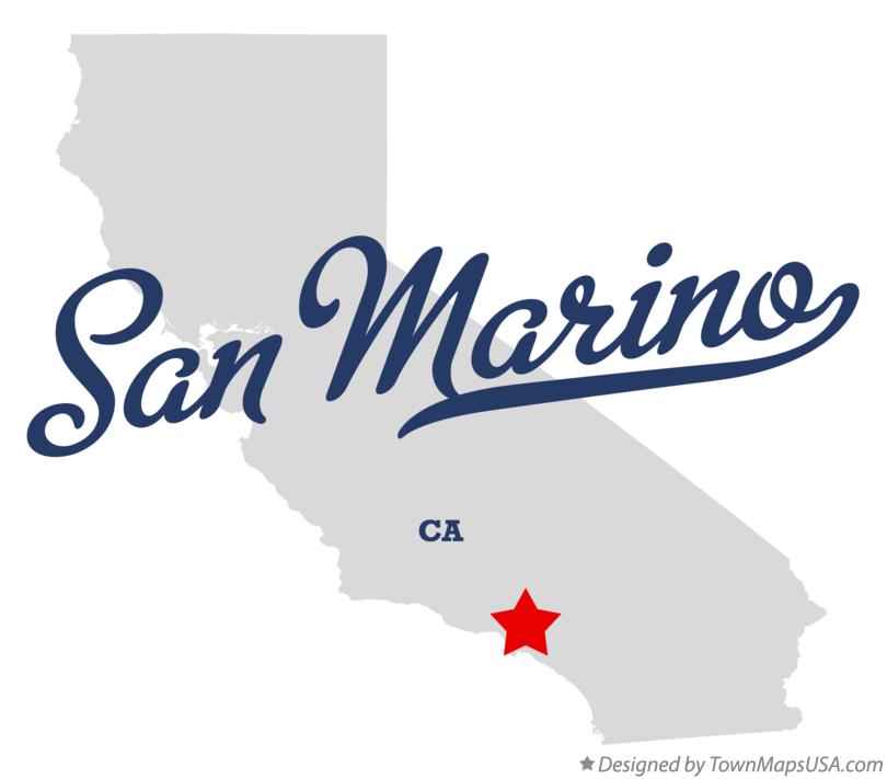 Map of San Marino California CA