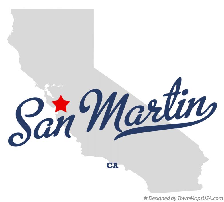 Map Of San Martin Ca California