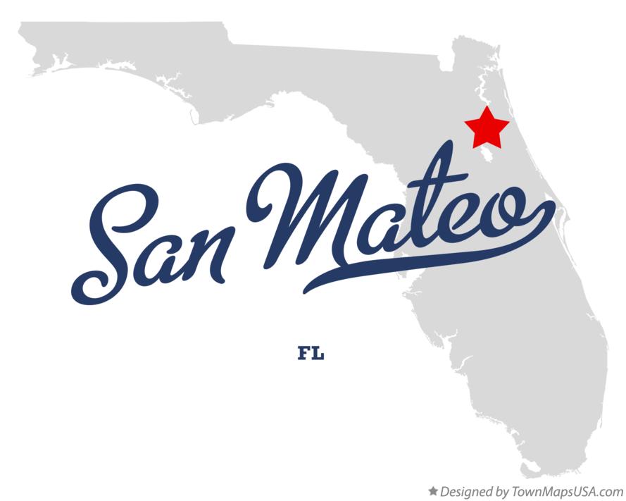 Map of San Mateo Florida FL