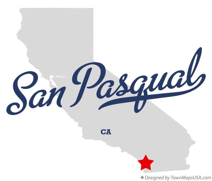 Map of San Pasqual California CA