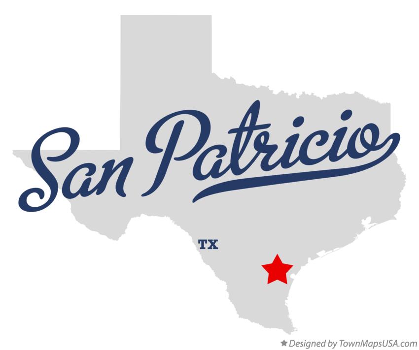 Map of San Patricio Texas TX